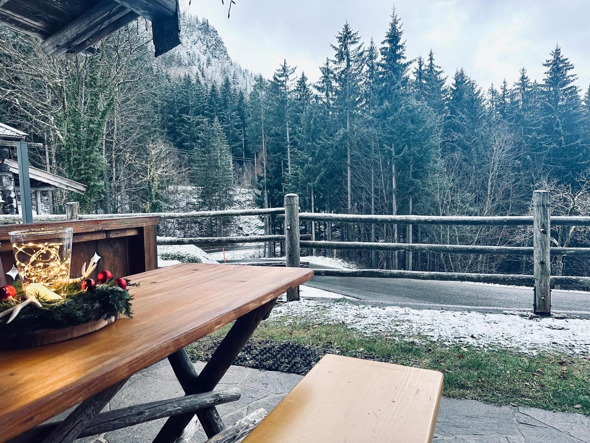 Almbruennerl Die Almhuette Auf Der Raffner Alm Ruhpolding Esterno foto